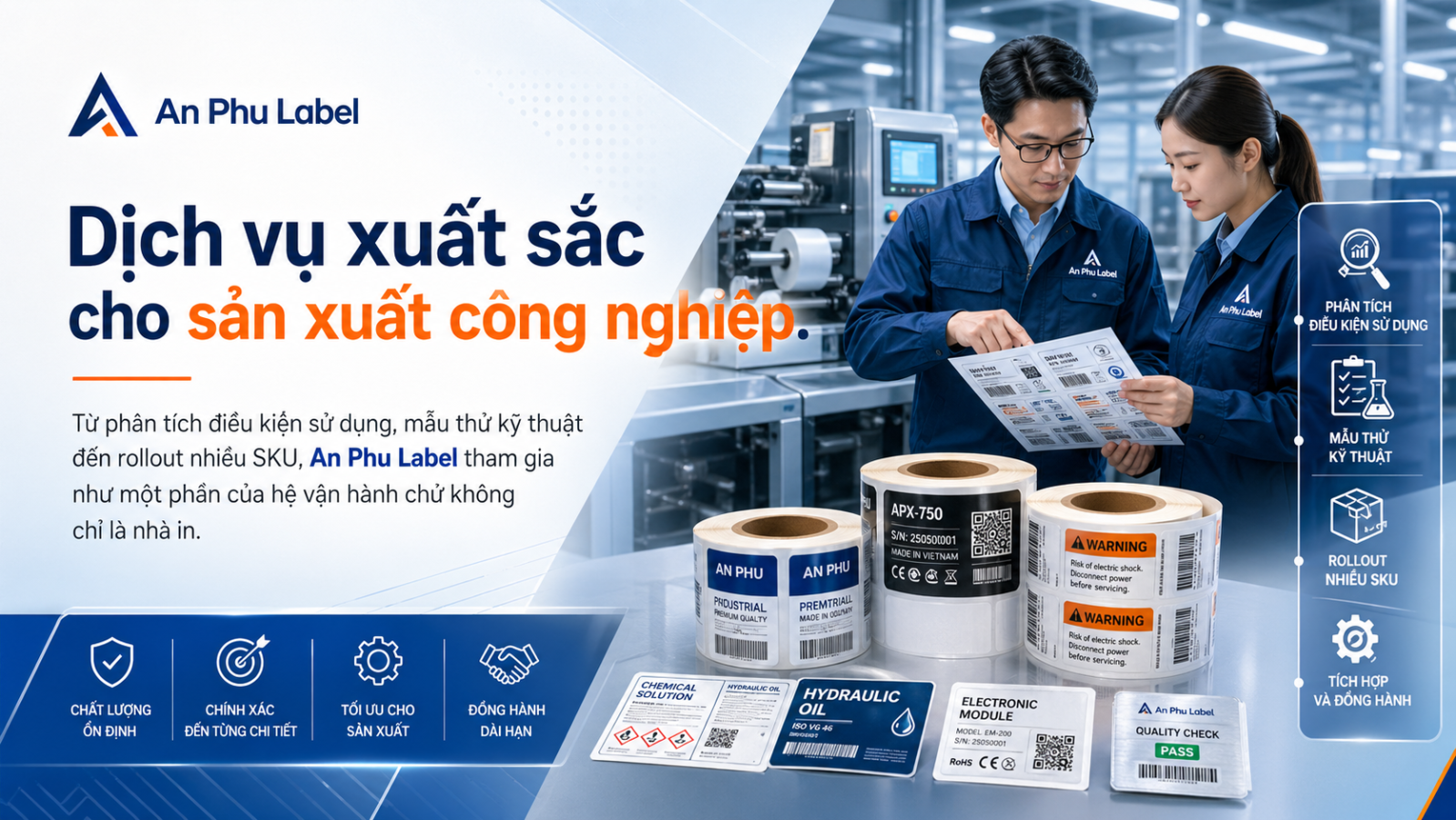 Dịch vụ xuất sắc cho sản xuất công nghiệp.